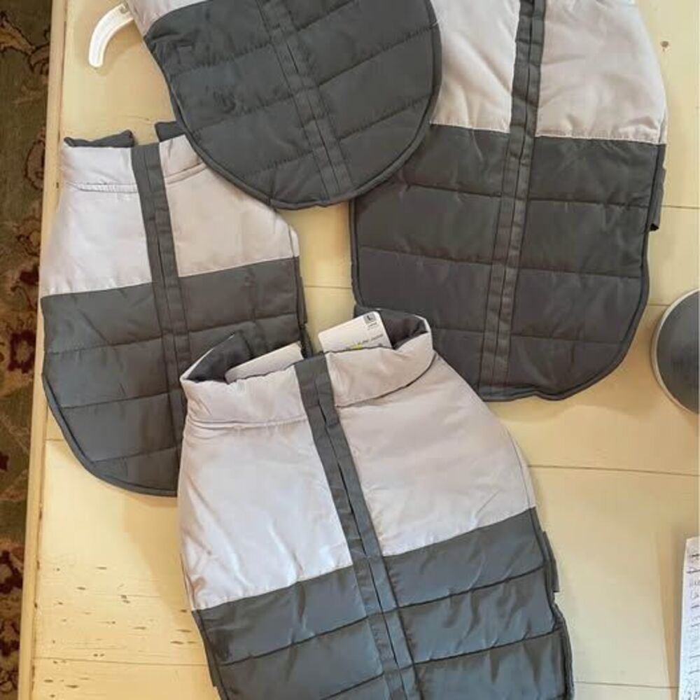 Gray Puffer Dog Jacket Small and Medium Available New with Tags